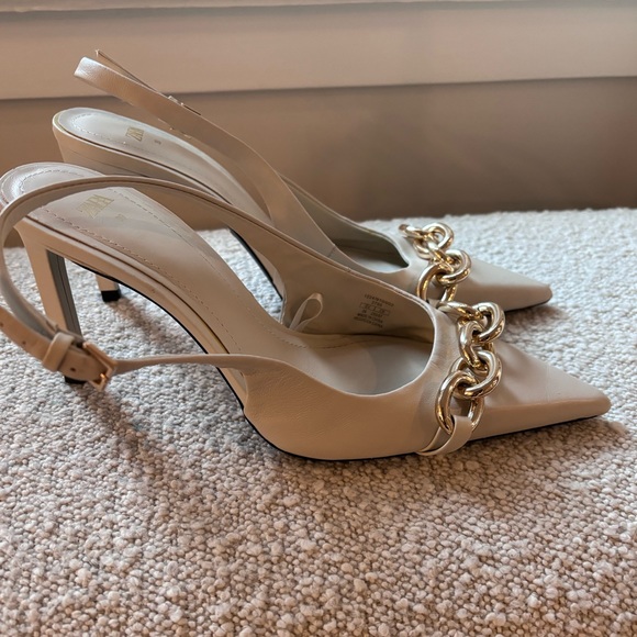 Zara Cream Slingbacks - Picture 2 of 2
